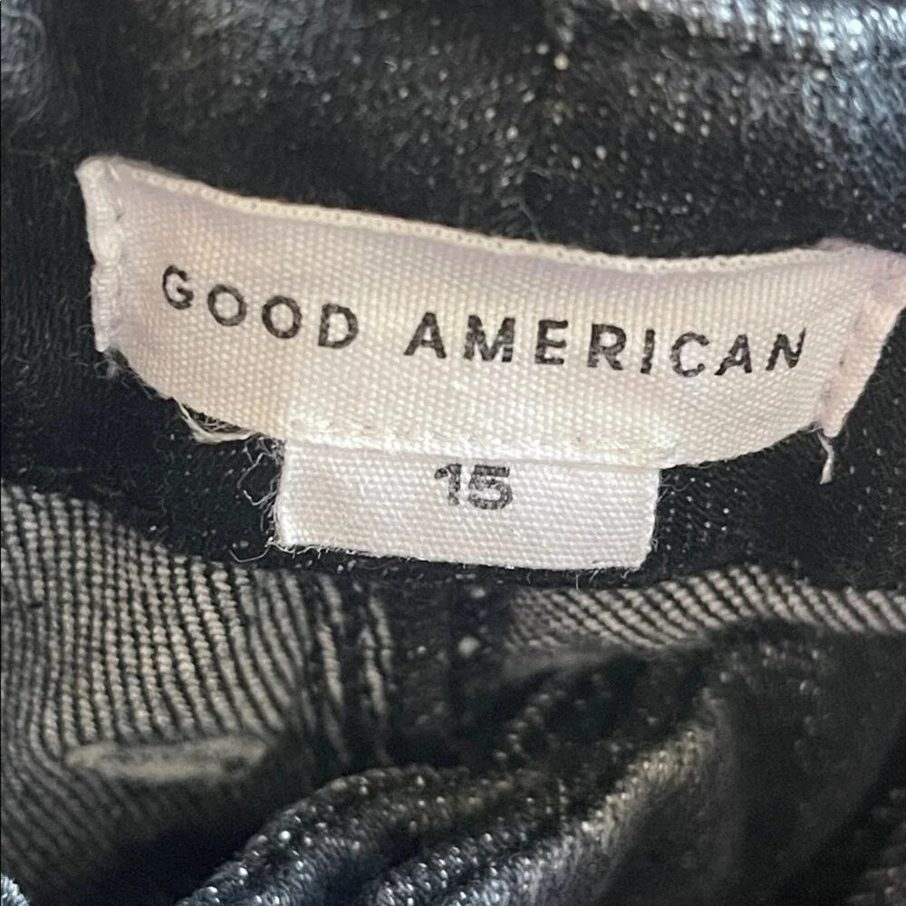 Good American Jeans Good Legs Cropped Mini Boot in Black218